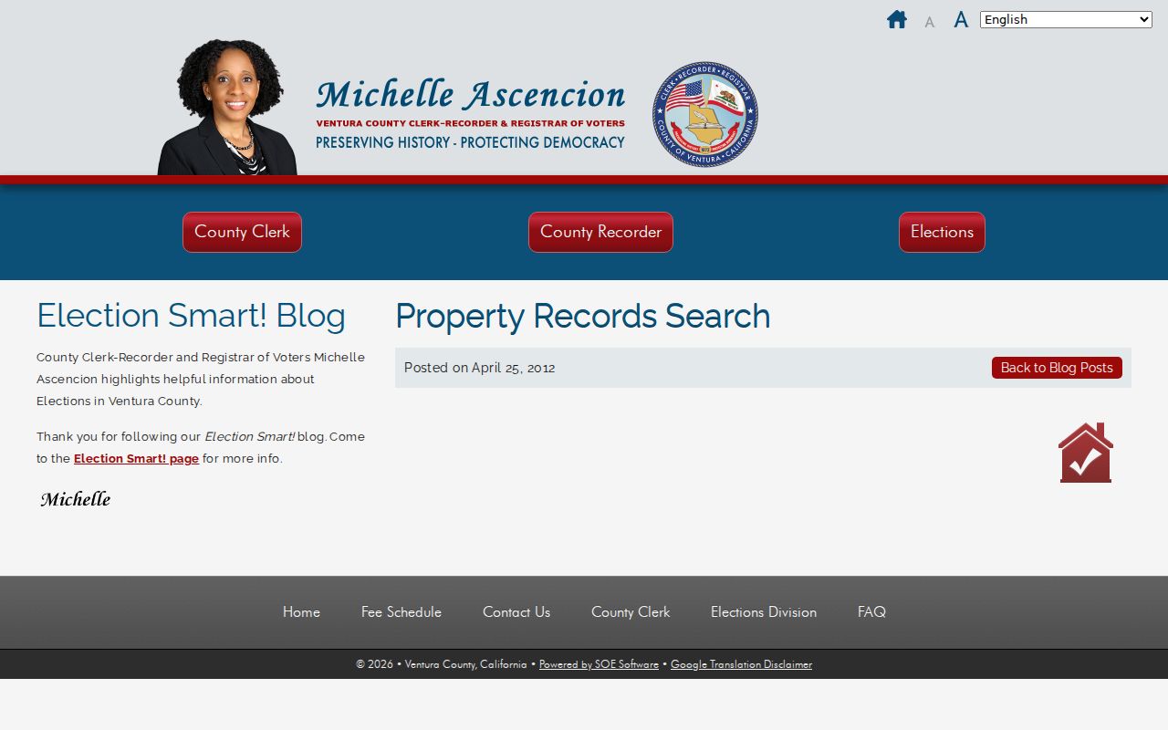 Ventura street directory county recorder grantor grantee search